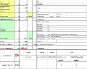 Feuille de pointage